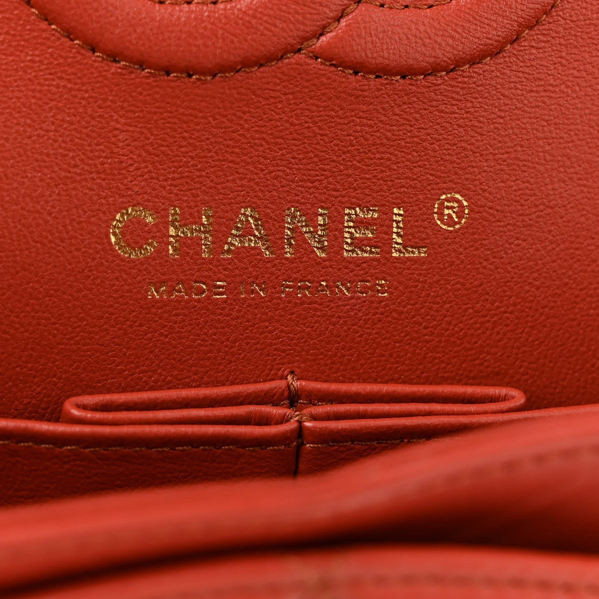 Lambskin Quilted Small Double Flap Red