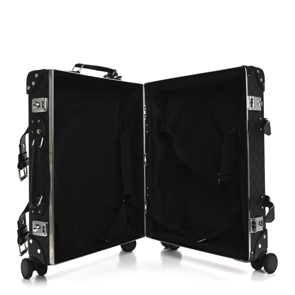GG Supreme Monogram Globe-Trotter Carry-On Black