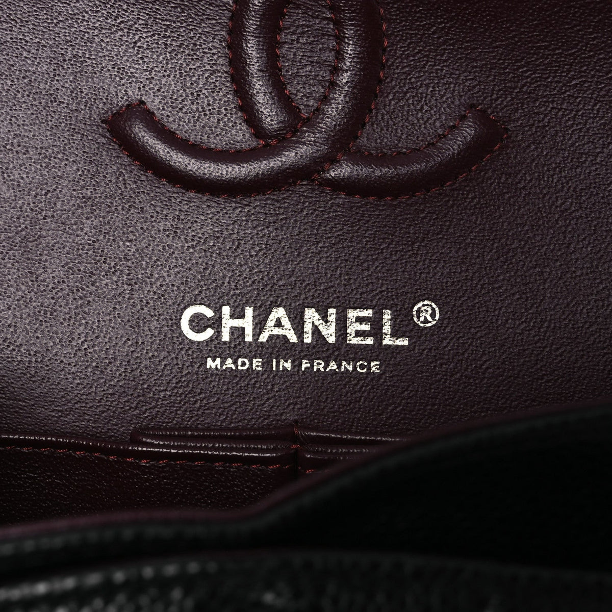 Caviar Quilted Small Double Flap Black