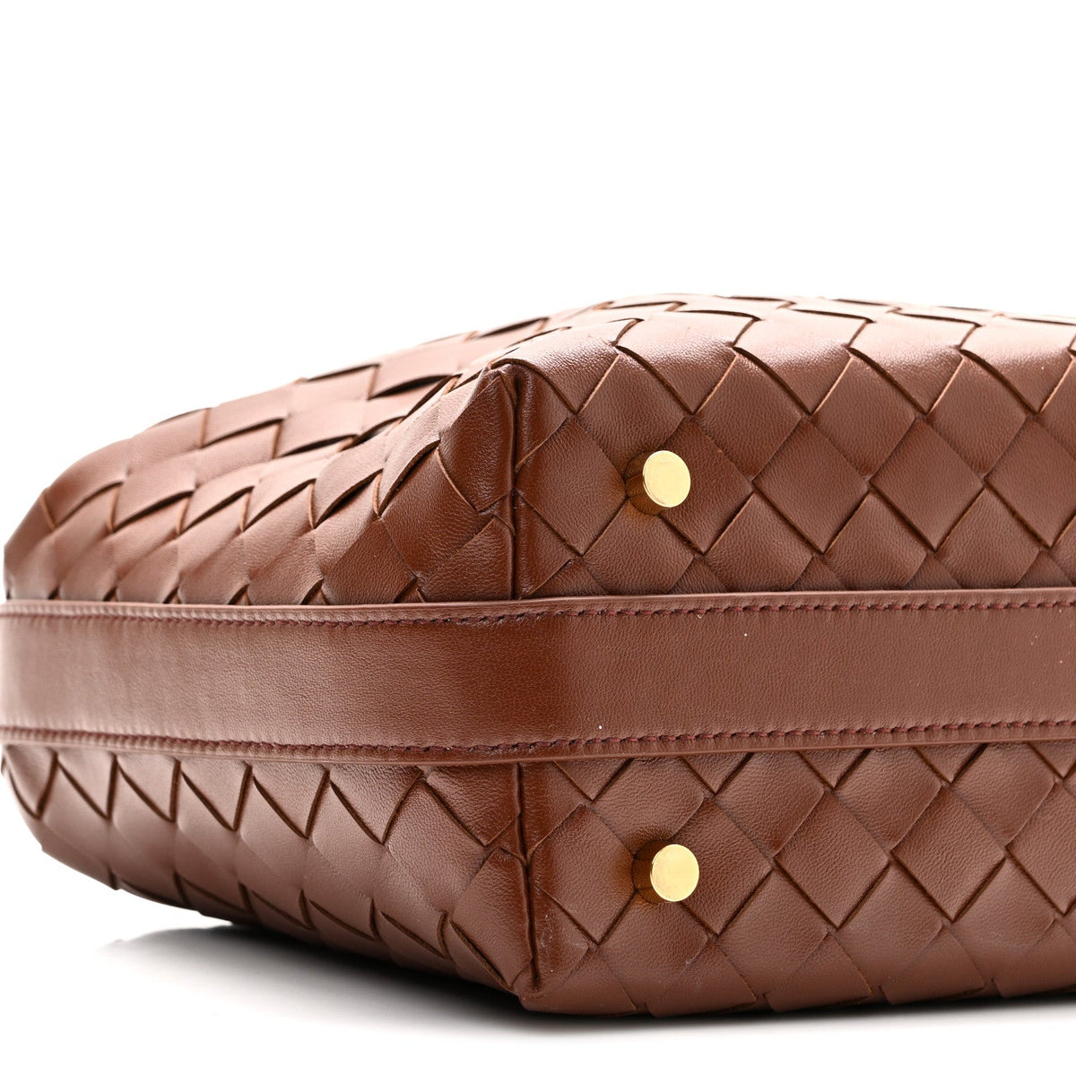 Calfskin Nappa Intrecciato Mini Wallace Sapele
