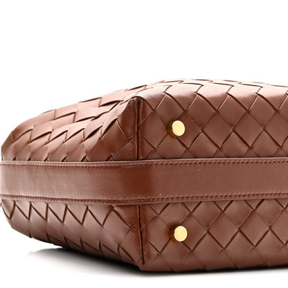 Calfskin Nappa Intrecciato Mini Wallace Sapele