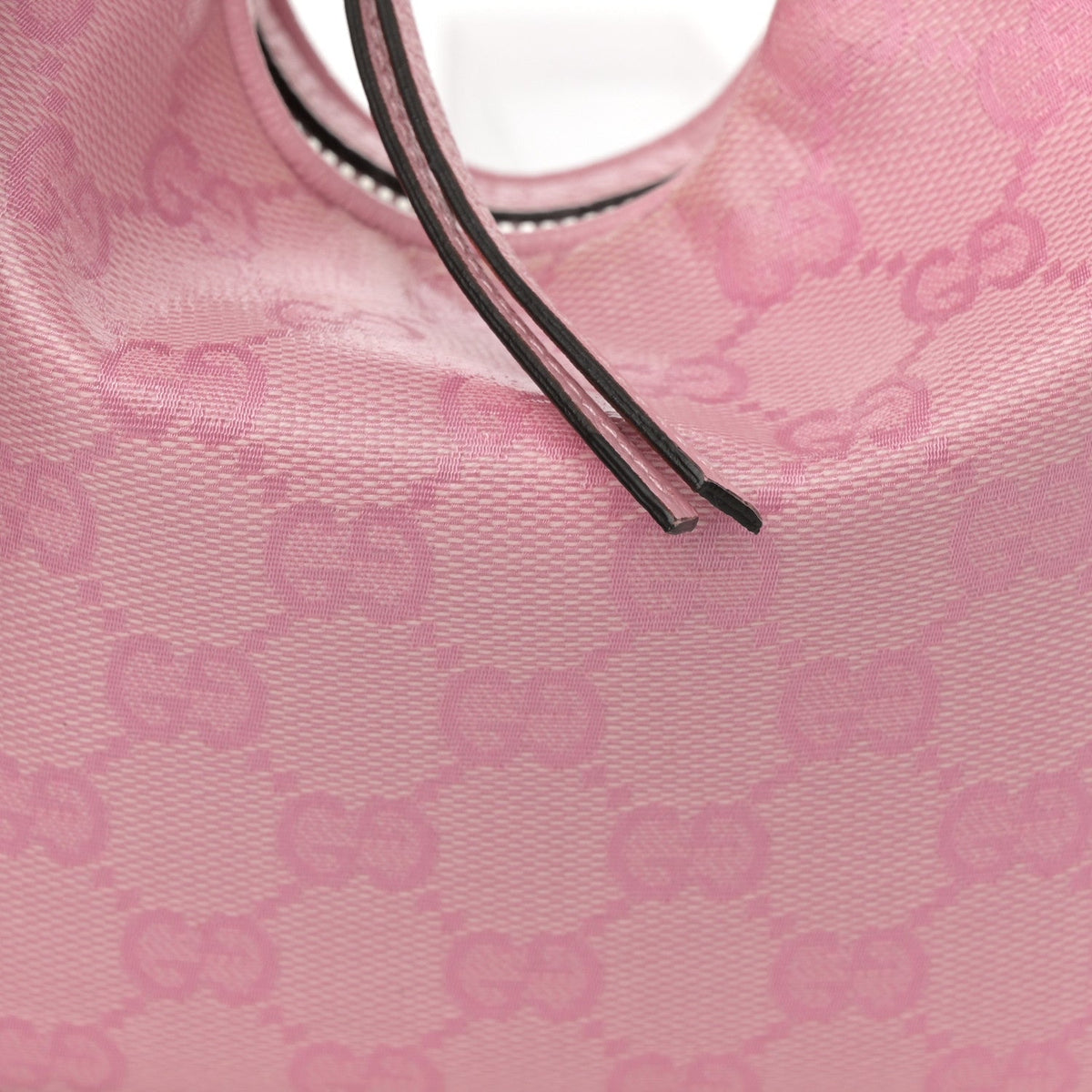 GG Crystal Coated Canvas Monogram Web Small Attache Shoulder Bag Pink