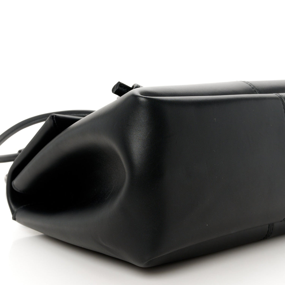 Calfskin Medium Falcon Shoulder Bag Black