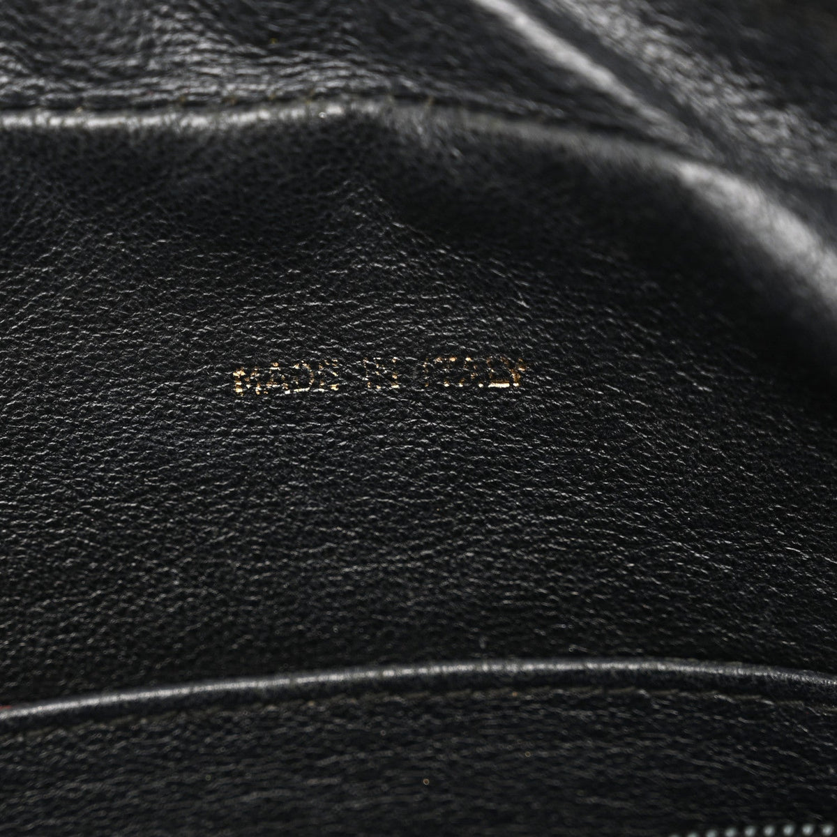Lambskin Quilted CC Tassel Camera Case Black
