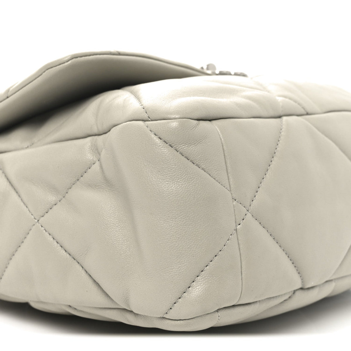 Lambskin Quilted Large Chanel 19 Flap Grey