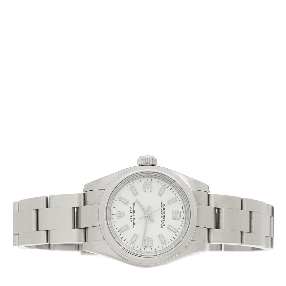 Stainless Steel 26mm Oyster Perpetual Watch White 176200