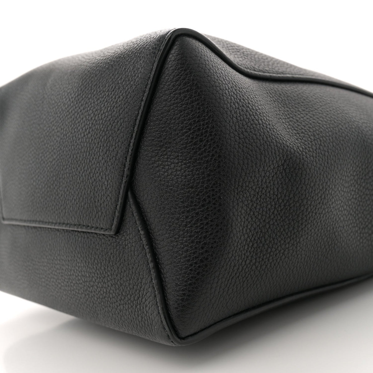 Soft Grained Calfskin Small Sangle Bucket Bag Black