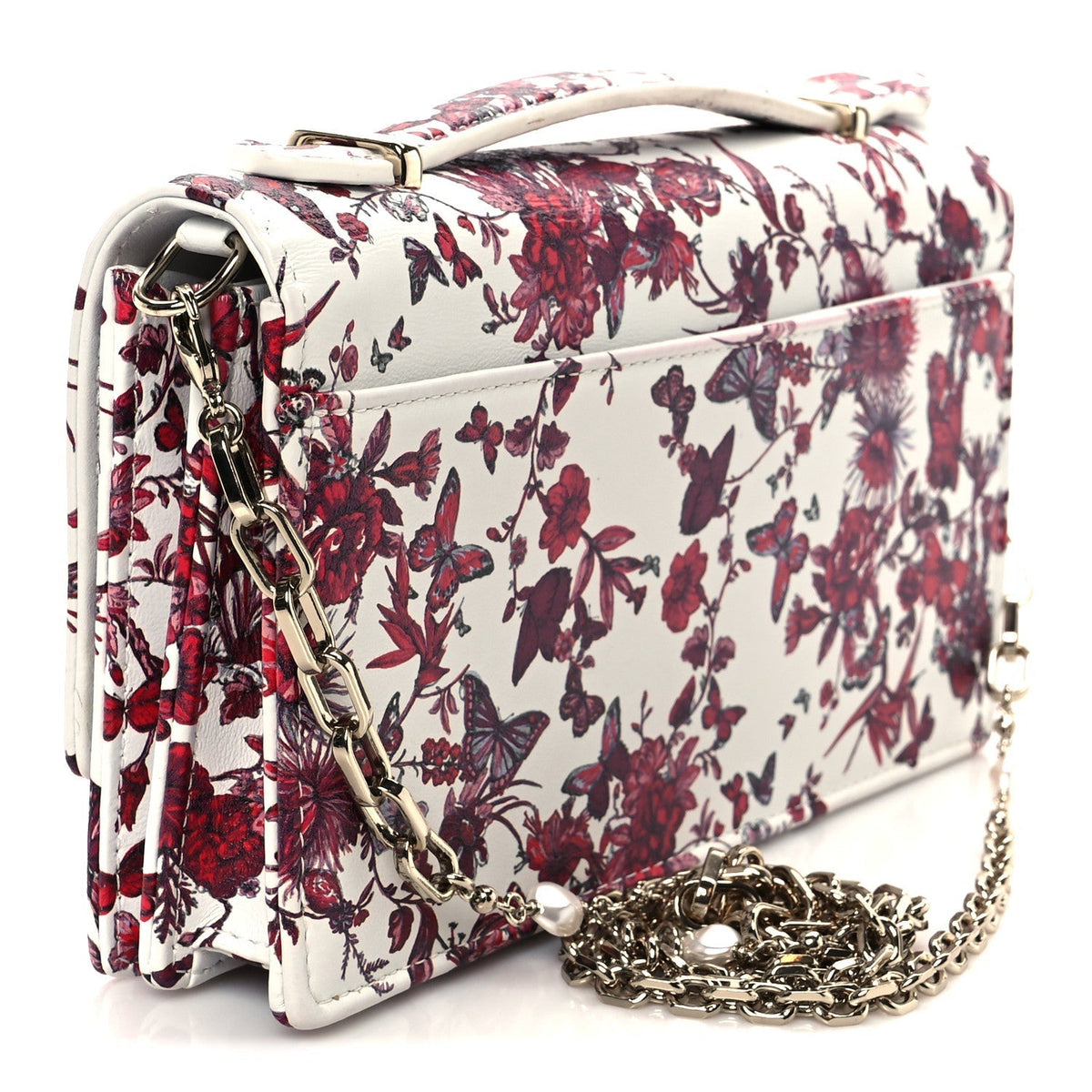 Calfskin Le Coeur Des Papillons Mini My Dior Bag White Multicolor