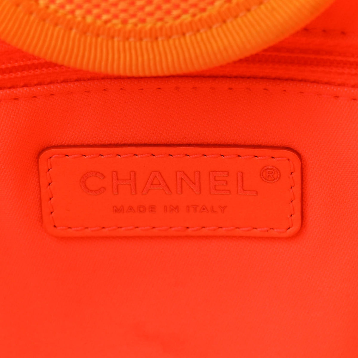 Mixed Fibers Calfskin Deauville Medium Tote Yellow Orange