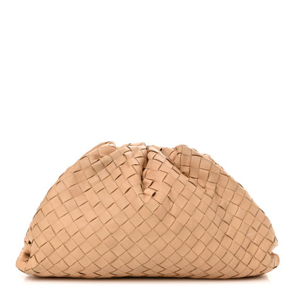 Nappa Maxi Intrecciato The Pouch Oversized Clutch Almond