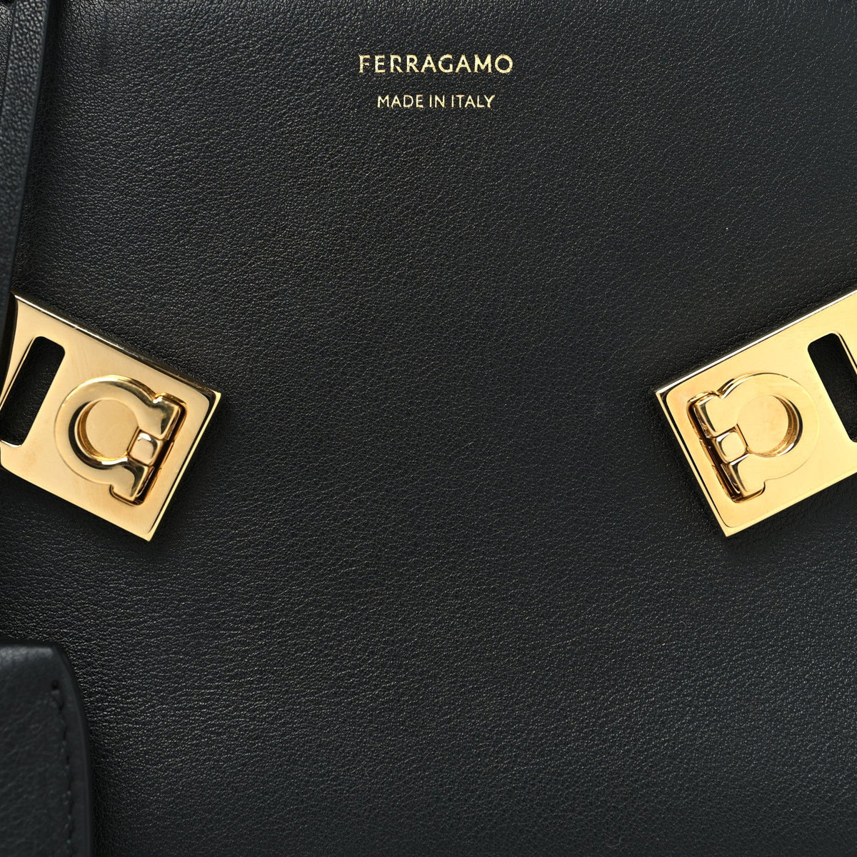 Calfskin Mini Hug Bag Black