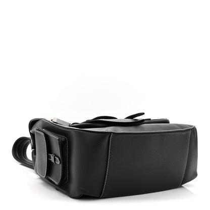 Grained Calfskin Maxi Gallop Backpack Black