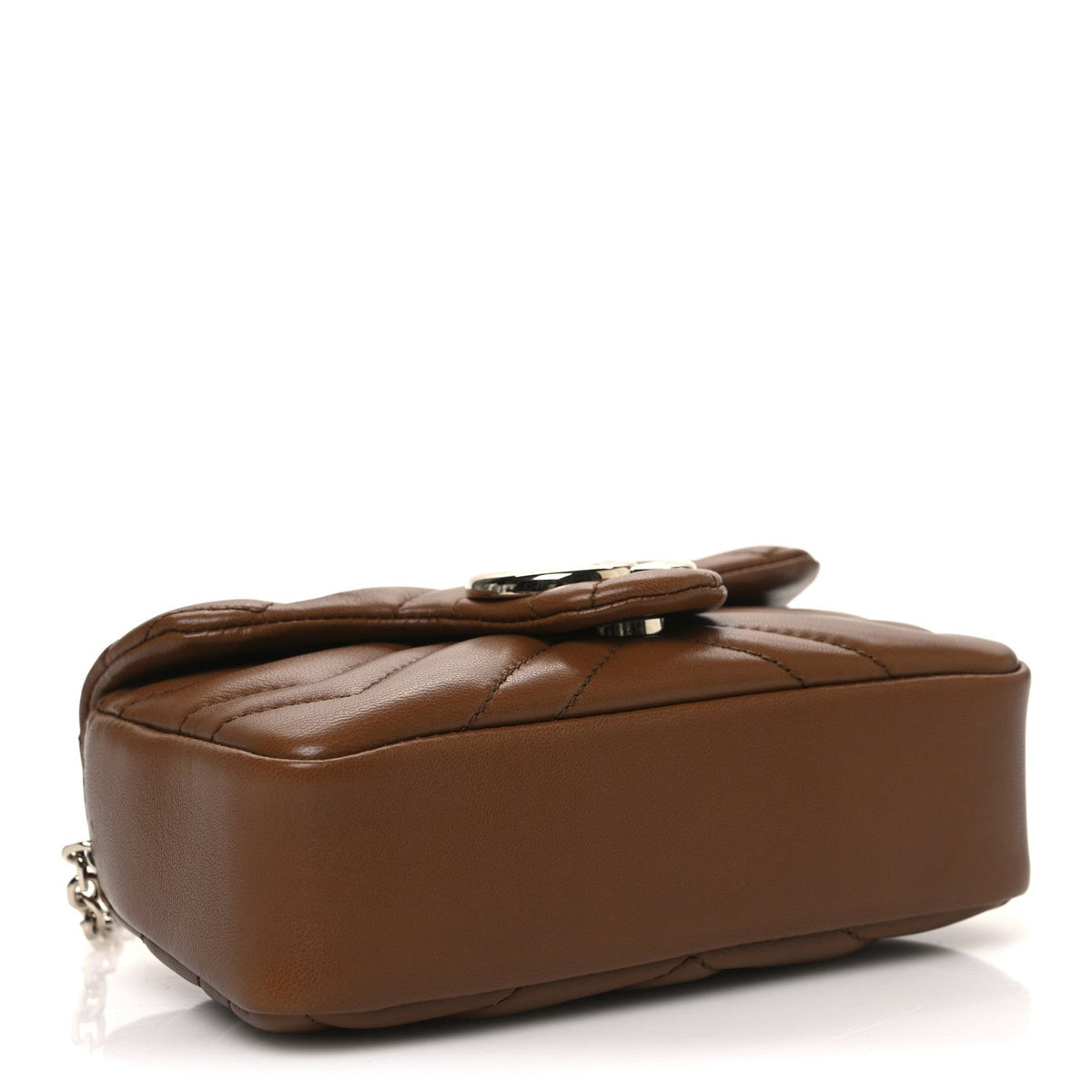 Lambskin Matelasse Mini GG Marmont Shoulder Bag Brown