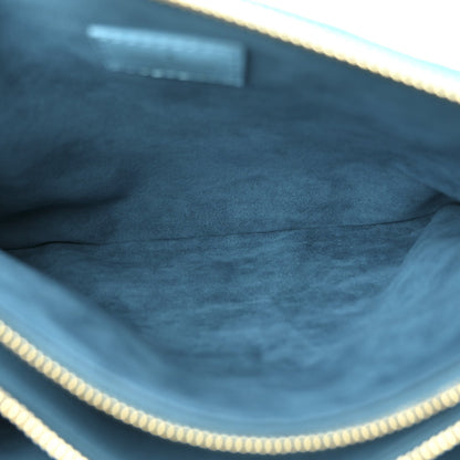 Lambskin Embossed Monogram Coussin PM Turquoise