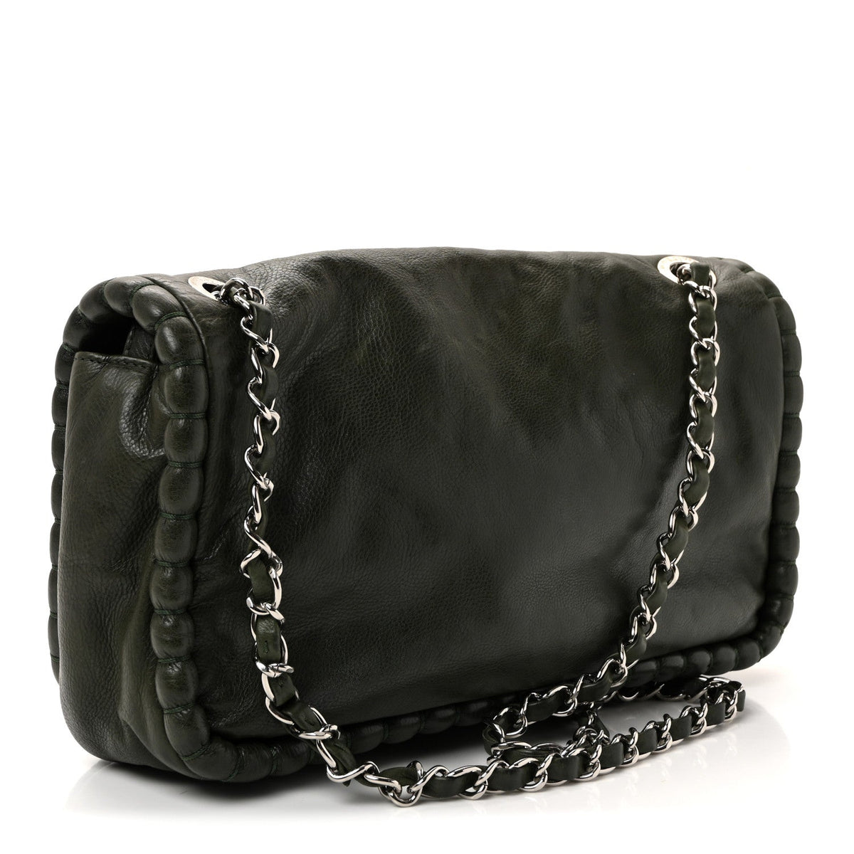 Calfskin Medium On the Bund Flap Dark Khaki