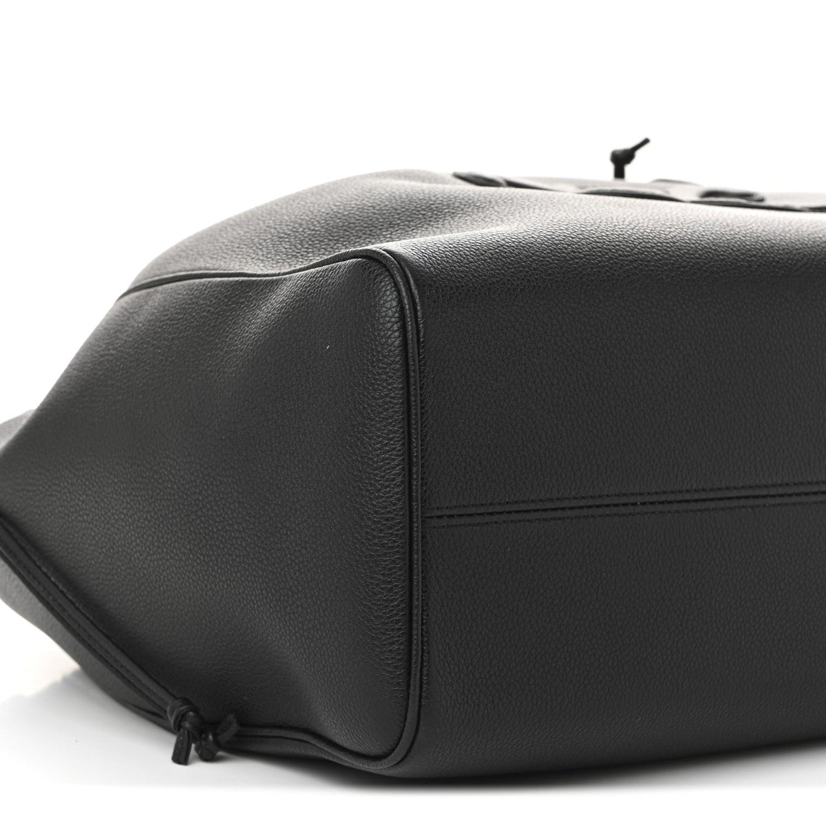 Calfskin Cuir Triomphe Cabas Drawstring Black