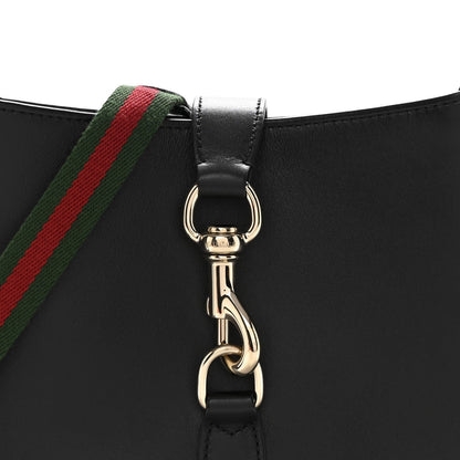 Calfskin Small Jackie Shoulder Bag Black