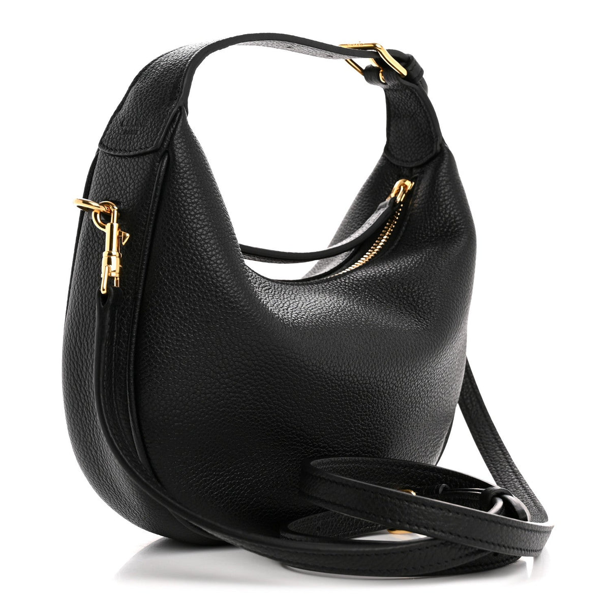 Supple Grained Calfskin Teen Lulu Shoulder Bag Black