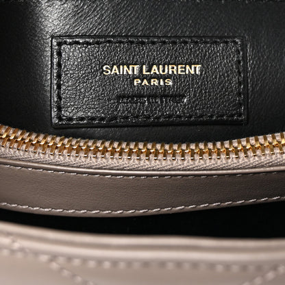 Calfskin Y Quilted Monogram Small Loulou Chain Satchel Taupe