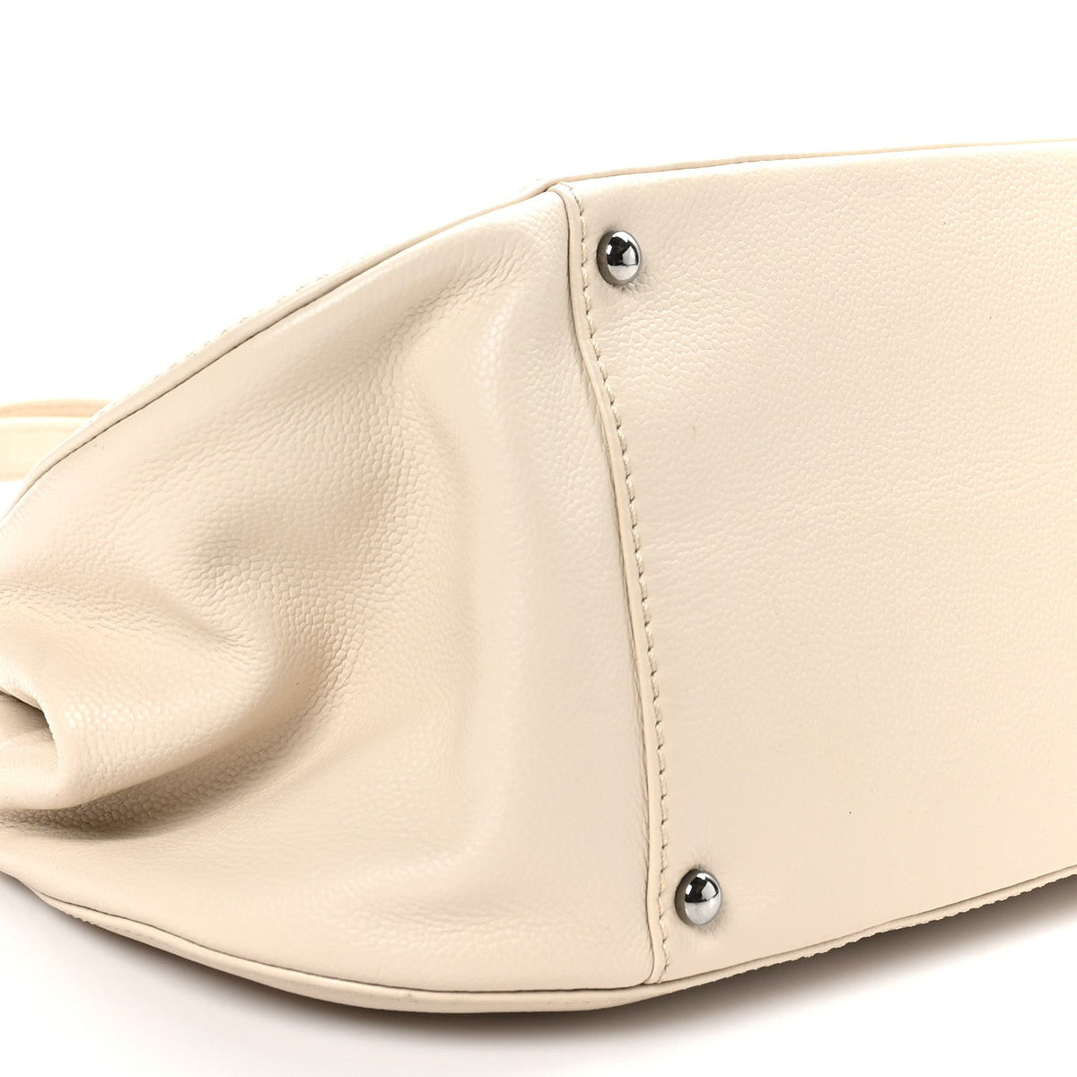 Caviar Quilted Mademoiselle Flap Bag Light Beige