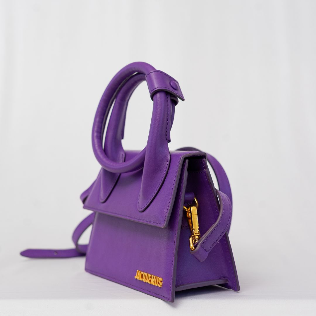 Jacquemus Le Chiquito Noeud Purple Bag