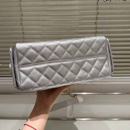 CHANEL 25 SMALL HANDBAG METALLIC 23CM AS5293 B20405 NZV67