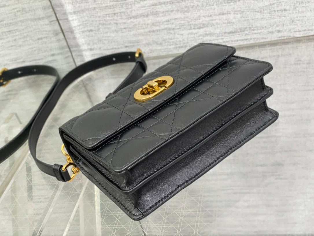 Dior Miss Caro Bag Macrocannage Lambskin Bag - 19 x 13 x 5.5 cm