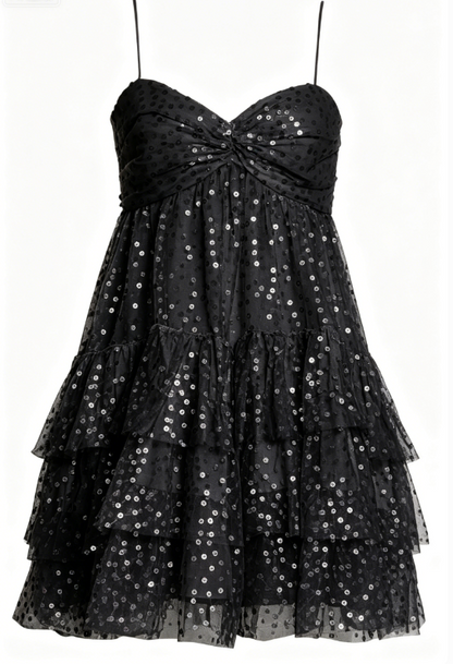 Cute A Line Spaghetti Straps Pink Sequin Short Formal Homecoming Dresses Party Graduation Dress Hoco Dresses DH2738