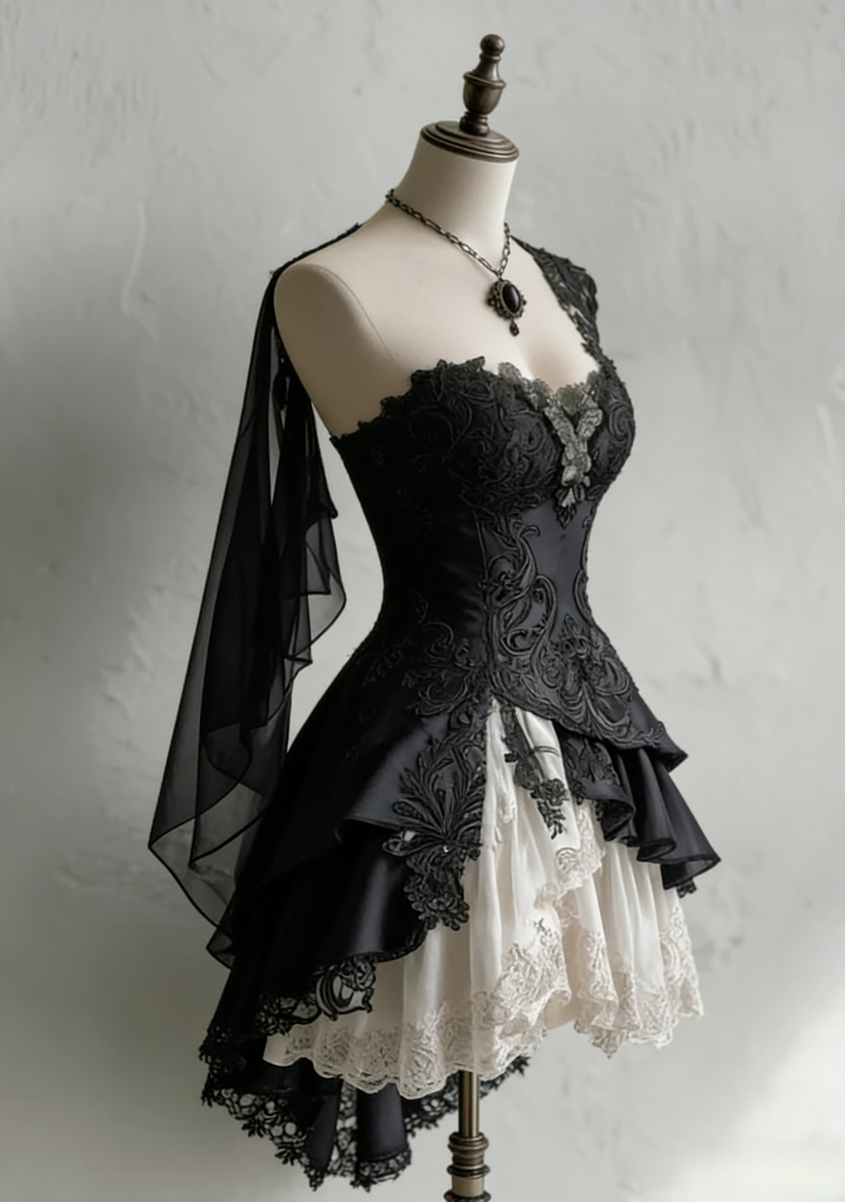 Cute Black Prom Dress One-shoulder A-Line Party Dress Tulle Appliques Short Birthday Dress DP05122