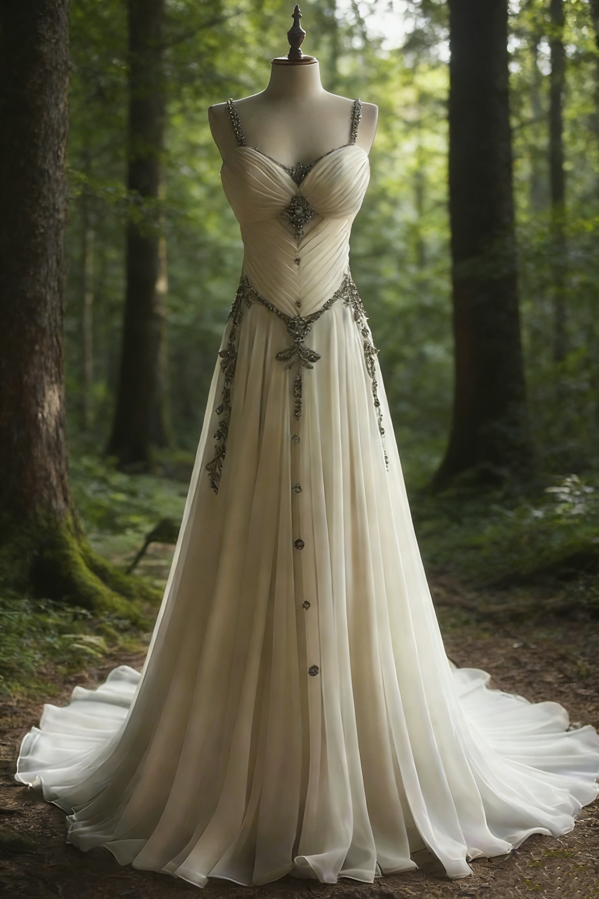 Gorgeous Straps A-Line V Neck Beading Wedding Dress Formal Evening Gown, D419