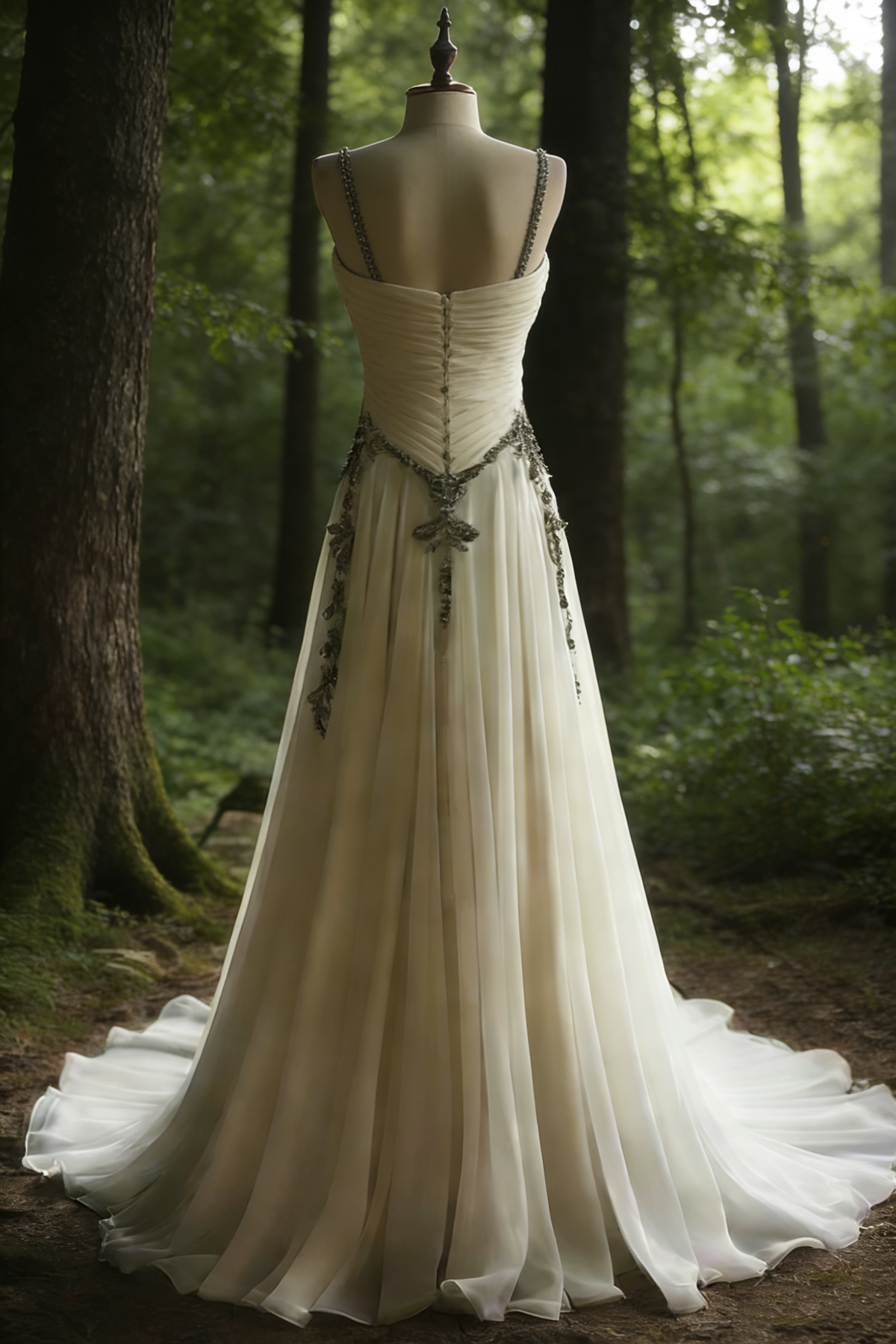 Gorgeous Straps A-Line V Neck Beading Wedding Dress Formal Evening Gown, D419