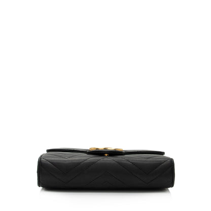 Gucci Matelasse Leather GG Marmont Mini Wallet on Chain Bag (SHF-2W0NuI)
