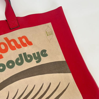 Gucci Elton John Tote "Levon Goodbye" Vinyl EP Cover (With Pouch) Maxi Hibiscus Red