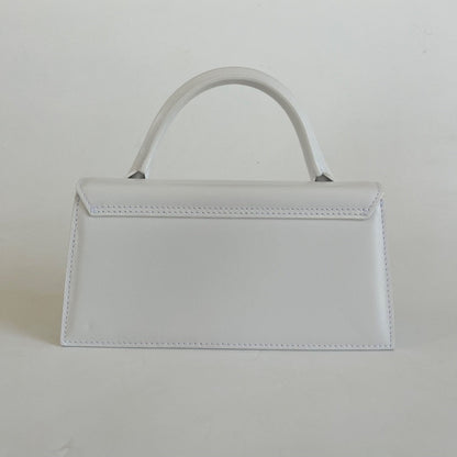 Jacquemus Le Chiquito Long White Bag in Leather.