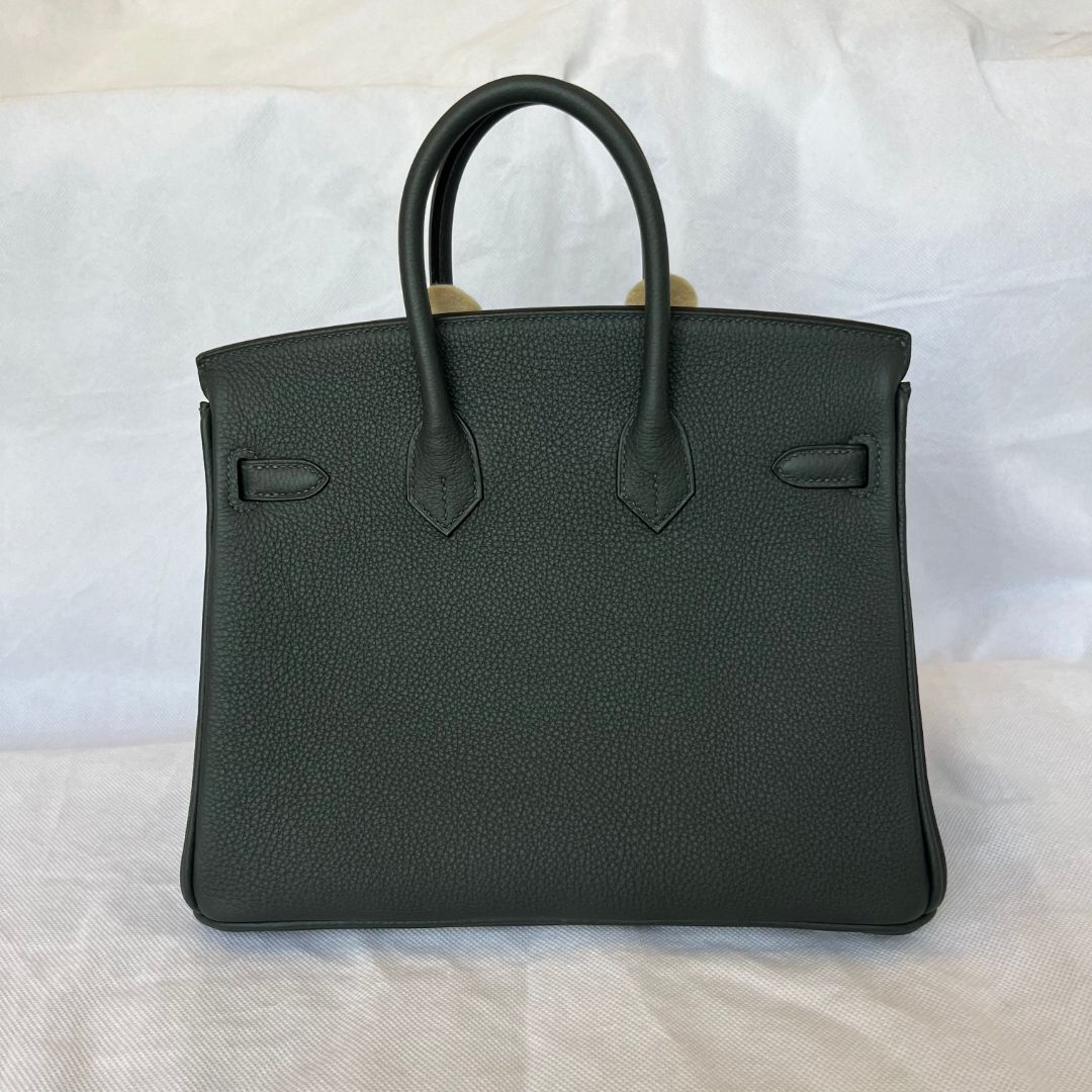 Hermes Birkin 25 Togo Vert Fonce PHW Bag