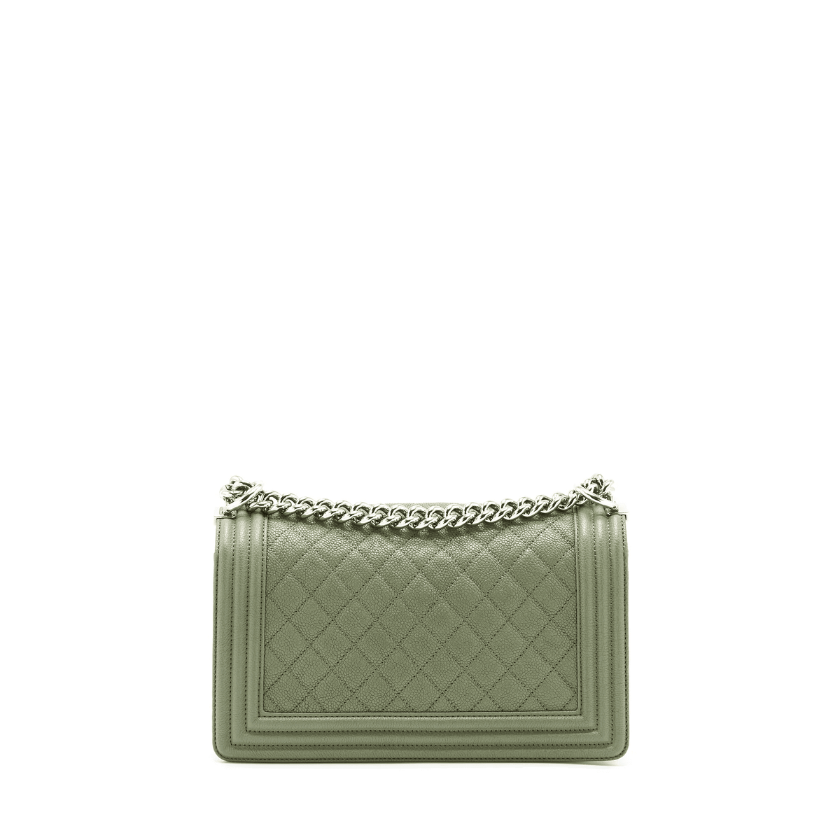 CHANEL MEDIUM BOY BAG CAVIAR LIGHT GREEN
