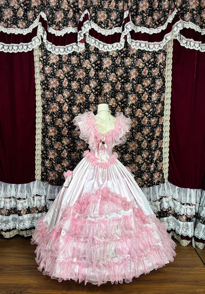 Sweet Off the Shoulder Handmade Flower Pleated Tulle Evening Dress Cocktail Dress Quinceanera Prom Dress D1990