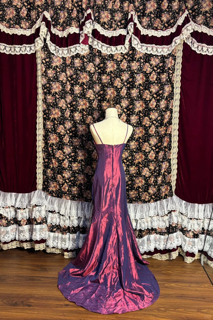 Elegant Spaghetti Straps Beaded Flower Mermaid Dress Prom Dress Evening Dress Birthday Party Dress D2088
