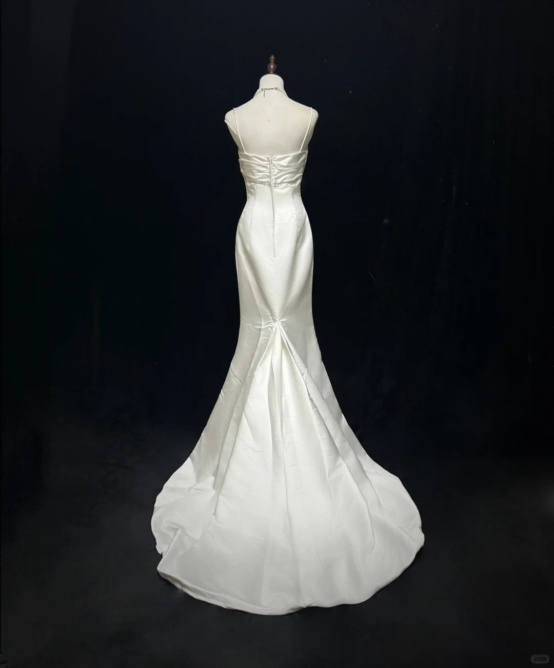 Elegant Spaghetti Straps Pleated Satin Floor Length Prom Dress Evening Dress Birthday Party Dress  D2116