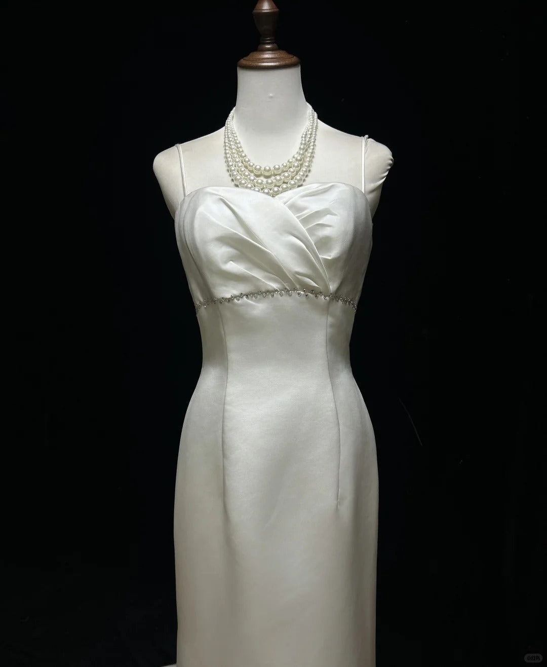 Elegant Spaghetti Straps Pleated Satin Floor Length Prom Dress Evening Dress Birthday Party Dress  D2116