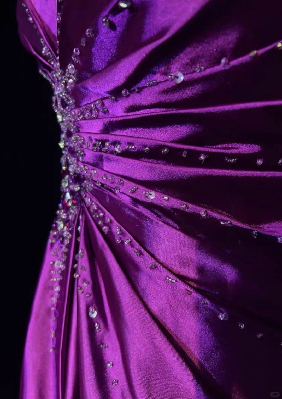 Gorgeous Spaghetti Straps Crystal Pleated Prom Dress Evening Dress Gala Dress Long Gown D2157
