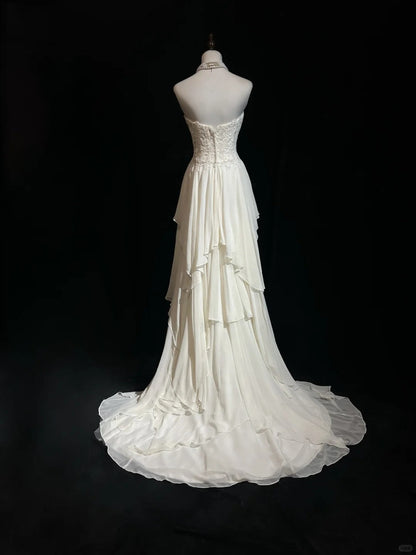 Elegant Sweetheart Neckline Tiered Pleated Prom Dress Evening Dress Gala Dress     D2167