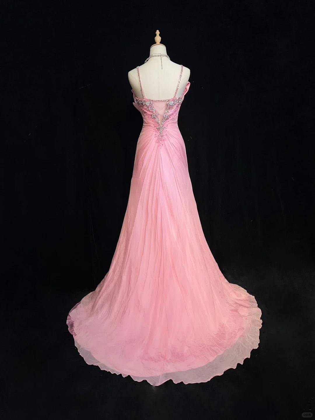 Elegant Prom Dress Spaghetti Straps Crystal Gala Dress Evening Dress Dancing Dress     D2248