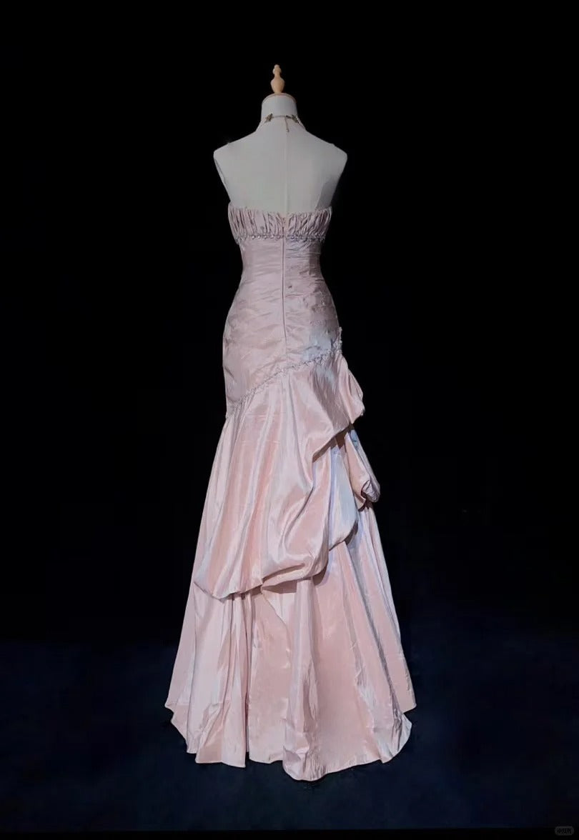 Sweet Prom Dress Strapless Crystal Pleated Gala Dress Evening Dress Customized Dress    D2251