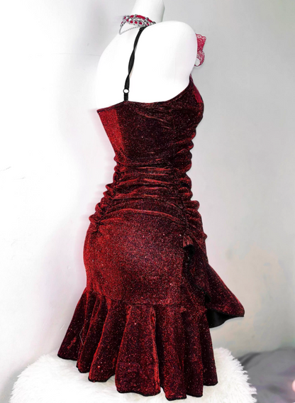 Charming Homecoming Dress Tight Spaghetti Straps Wine Red Short Prom Dress Party Dress Cocktail Dress  D2290