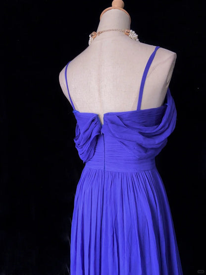 Beauty Prom Dress A Line Spaghetti Straps Pleated Prom Gown Business Dinner Dress Evening Dress Gala Dress  D2360