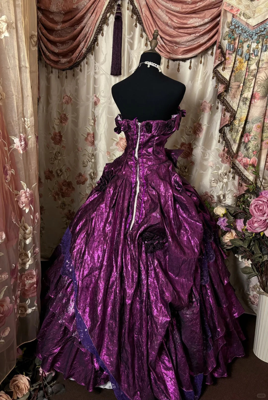 Gorgeous Prom Dress Strapless Ruffle Tiered Ball Gown Evening Dress Sweet 16 Dress    D2371