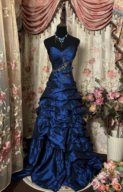 Elegant Prom Dress Sweetheart Pleated Long Prom Dress Evening Dress Gala Dress Business Dinner Dress   D2400