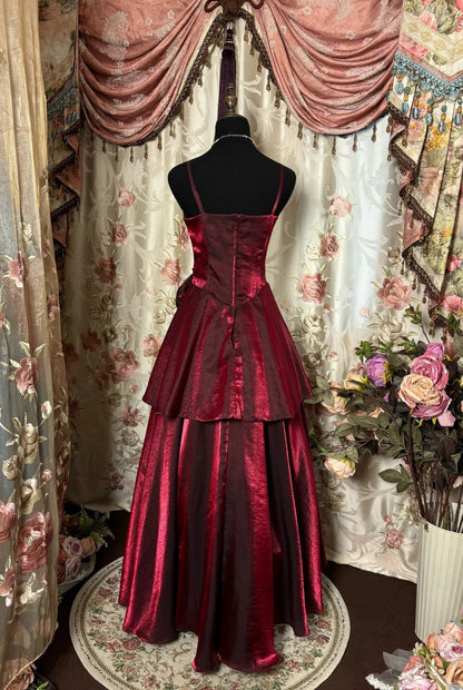 Stunning Prom Dress Spaghetti Straps Flower Evening Dress Dance Dress Birthday Party Dress  D2411
