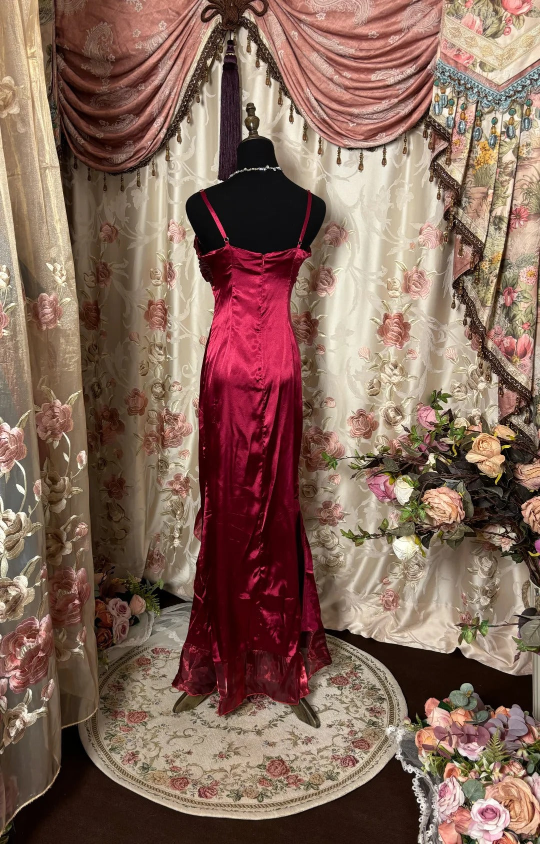 Elegant Prom Dress Spaghetti Straps Ruffle Prom Gown Evening Dress Birthday Party Dress  D2416